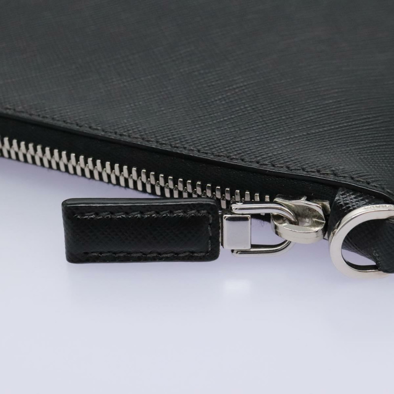 【日本直送】PRADA 手拿包 皮革 2 用 黑色 正品 PP352AV-20