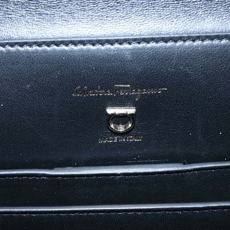 【日本直送】Salvatore Ferragamo Gancini 手提包 皮革 2 用 金色 正品 BD137SV-20