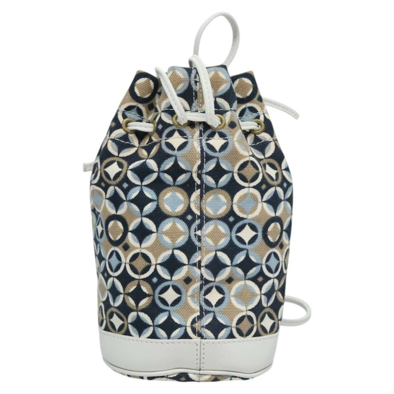 【日本直送】CELINE帆布肩背包，藍米色白色，正品 EC472V-1