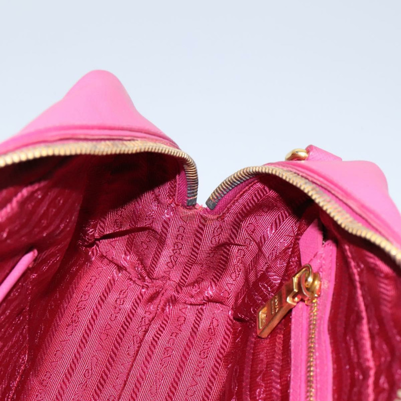 【日本直送】PRADA 手提包 Safiano 皮革 2way 粉金配色 Auth EC766V-20