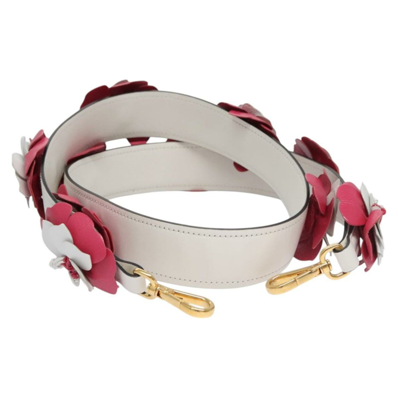 【日本直送】PRADA 花朵肩帶皮革 40.2 英吋白色正品 ki5474V-0