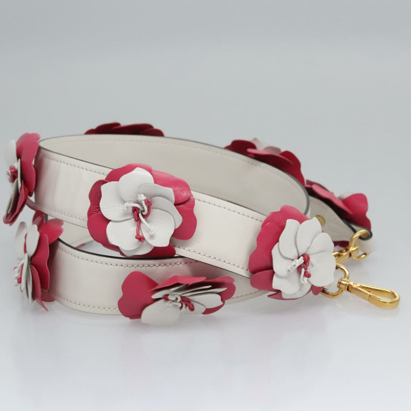 【日本直送】PRADA 花朵肩帶皮革 40.2 英吋白色正品 ki5474V-4