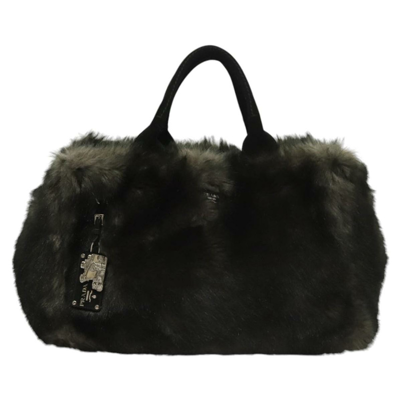 【日本直送】PRADA Canapa GM 手提包 黑灰色 正品 ki5632AV-12