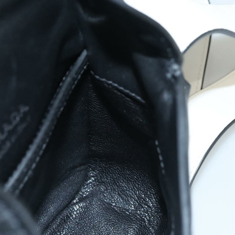 【日本直送】PRADA 肩背包 皮革 黑白 正品 117019V-20