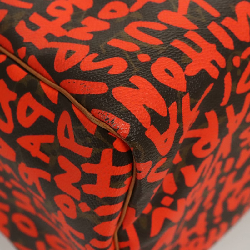 【日本直送】路易威登 Monogram Graffiti Speedy 30 手提包橙色 M93705 正品 BD1557AM-7