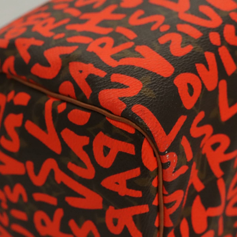 【日本直送】路易威登 Monogram Graffiti Speedy 30 手提包橙色 M93705 正品 BD1557AM-14