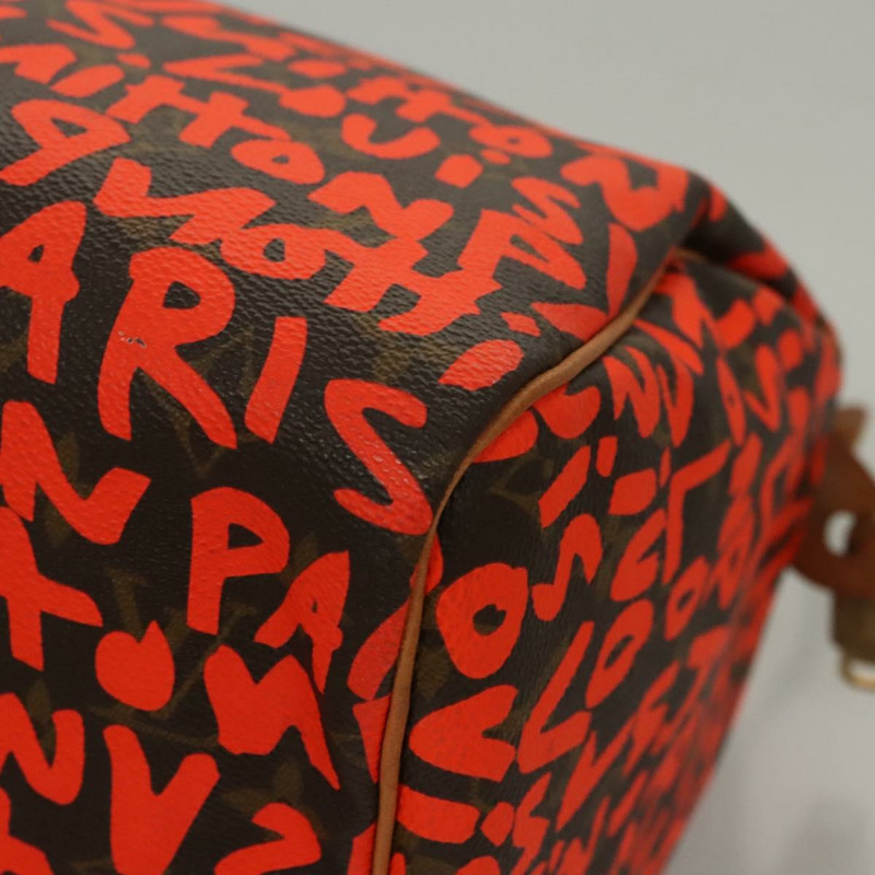 【日本直送】路易威登 Monogram Graffiti Speedy 30 手提包橙色 M93705 正品 BD1557AM-15
