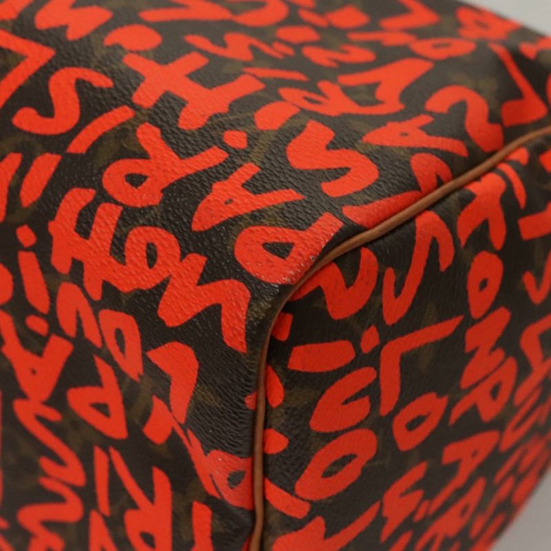 【日本直送】路易威登 Monogram Graffiti Speedy 30 手提包橙色 M93705 正品 BD1557AM-16