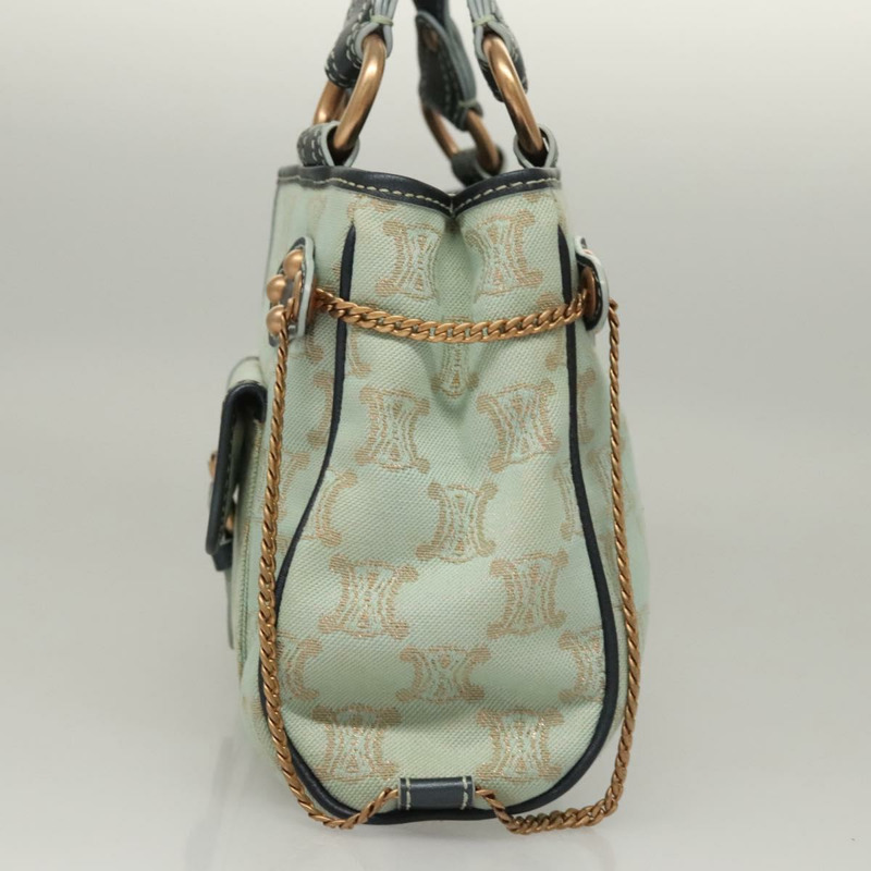 【日本直送】CELINE Paris Macadam 帆布手提包薄荷綠正品 BD1575AM-2
