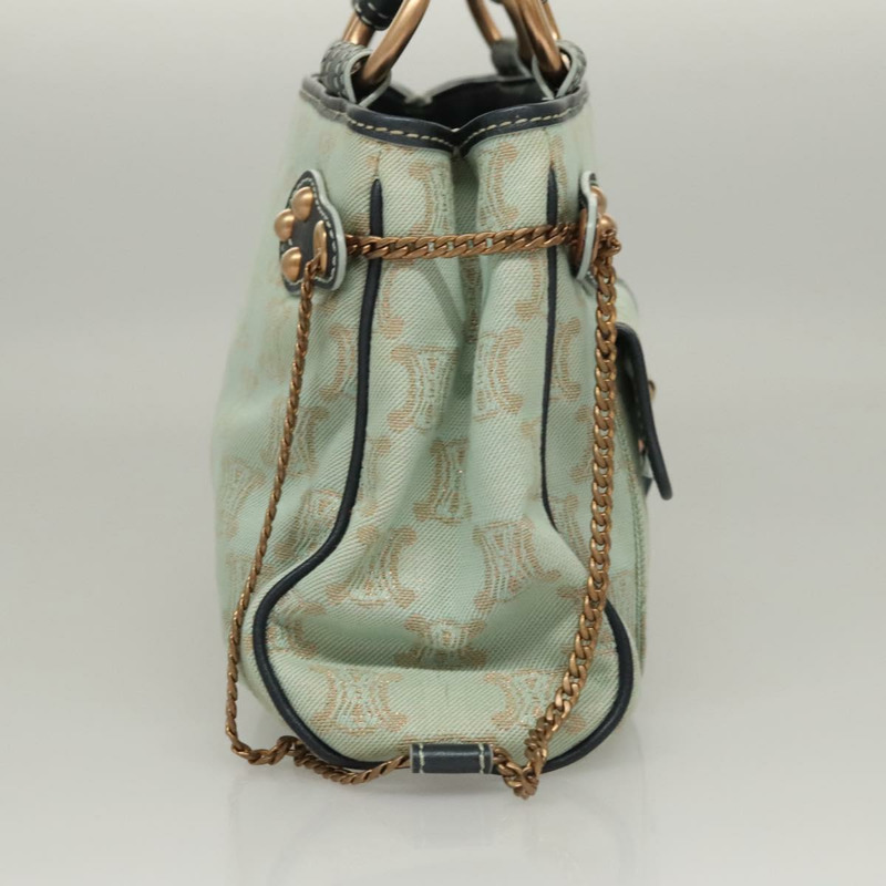【日本直送】CELINE Paris Macadam 帆布手提包薄荷綠正品 BD1575AM-3