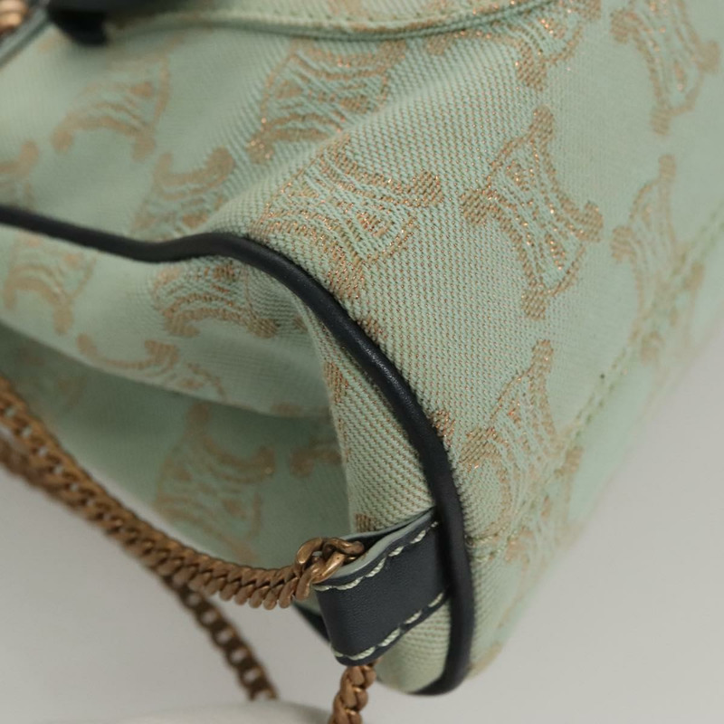 【日本直送】CELINE Paris Macadam 帆布手提包薄荷綠正品 BD1575AM-7