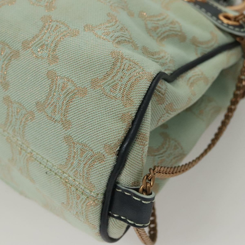 【日本直送】CELINE Paris Macadam 帆布手提包薄荷綠正品 BD1575AM-16