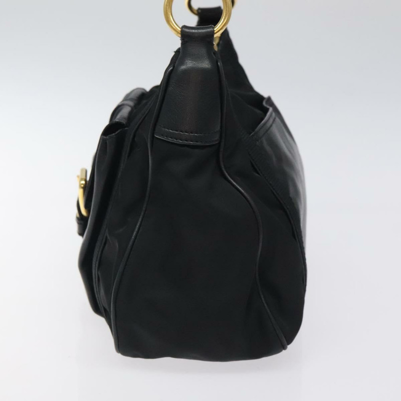 【日本直送】PRADA 單肩包 尼龍皮革 黑金色 正品 117514M-2