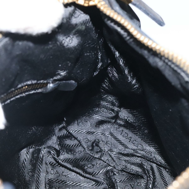 【日本直送】PRADA 單肩包 尼龍皮革 黑金色 正品 117514M-20