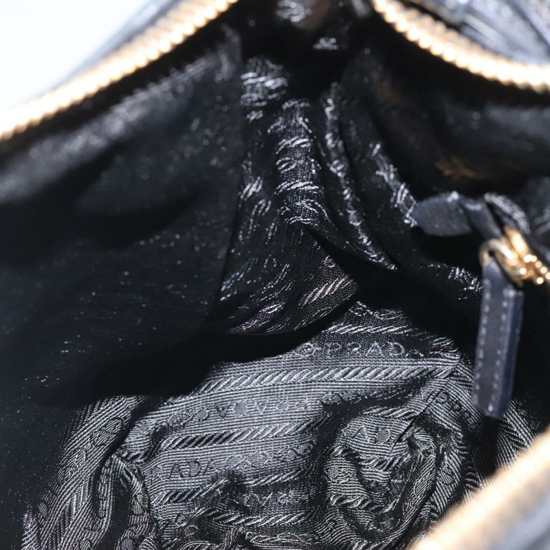 【日本直送】PRADA 單肩包 尼龍皮革 黑金色 正品 117514M-21
