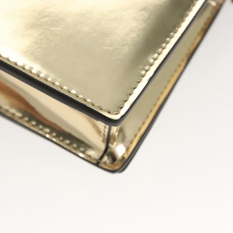 【日本直送】VERSACE 鏈條單肩包 漆皮 金色 正品 BA1306AM-15