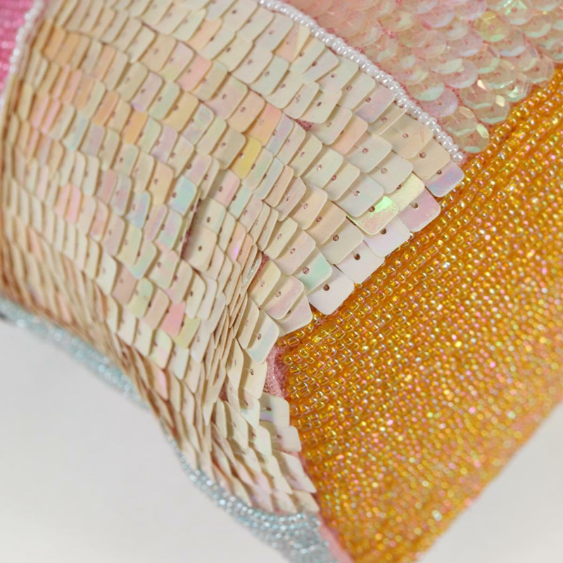 【日本直送】FENDI 手袋珠子多色銀色正品 MX075SM-8