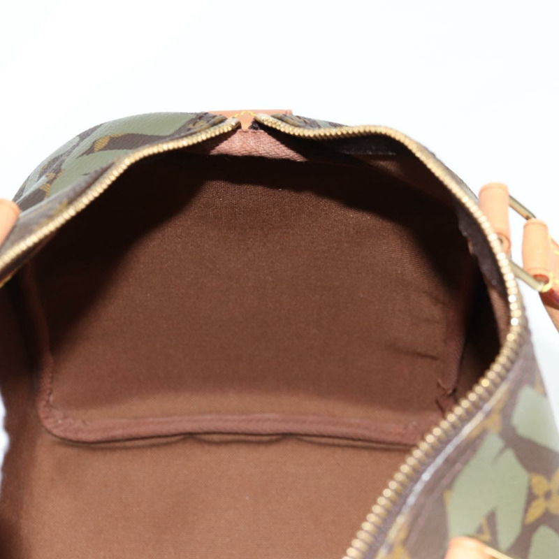 【日本直送】路易威登 Monogram Graffiti Speedy 30 包 綠色卡其色 M92194 正品 116281AM-21