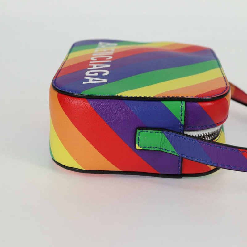 【日本直送】BALENCIAGA XS 相機包 單肩包 皮革 彩虹色 558171 正品 120939M-3