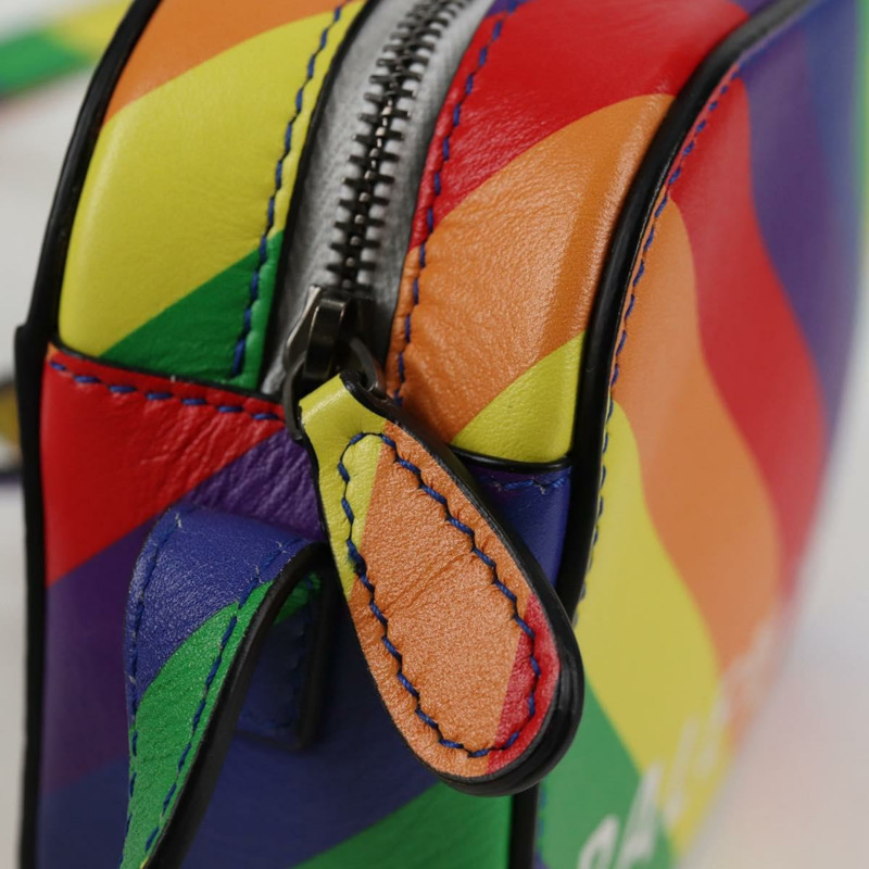 【日本直送】BALENCIAGA XS 相機包 單肩包 皮革 彩虹色 558171 正品 120939M-9