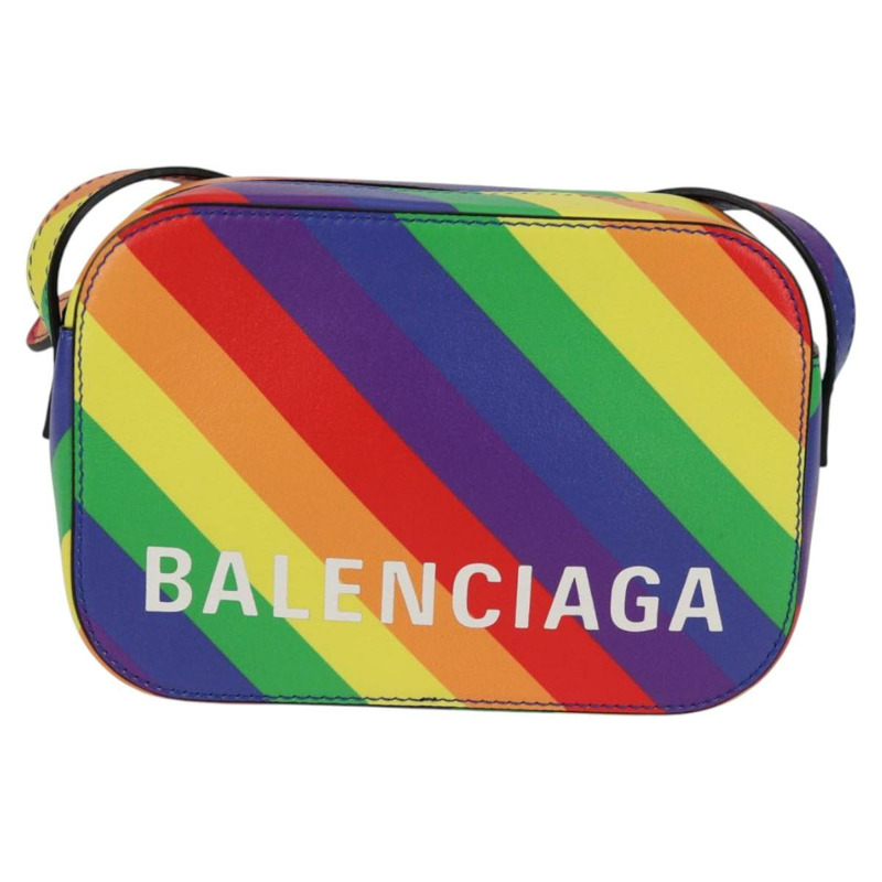 【日本直送】BALENCIAGA XS 相機包 單肩包 皮革 彩虹色 558171 正品 120939M-12