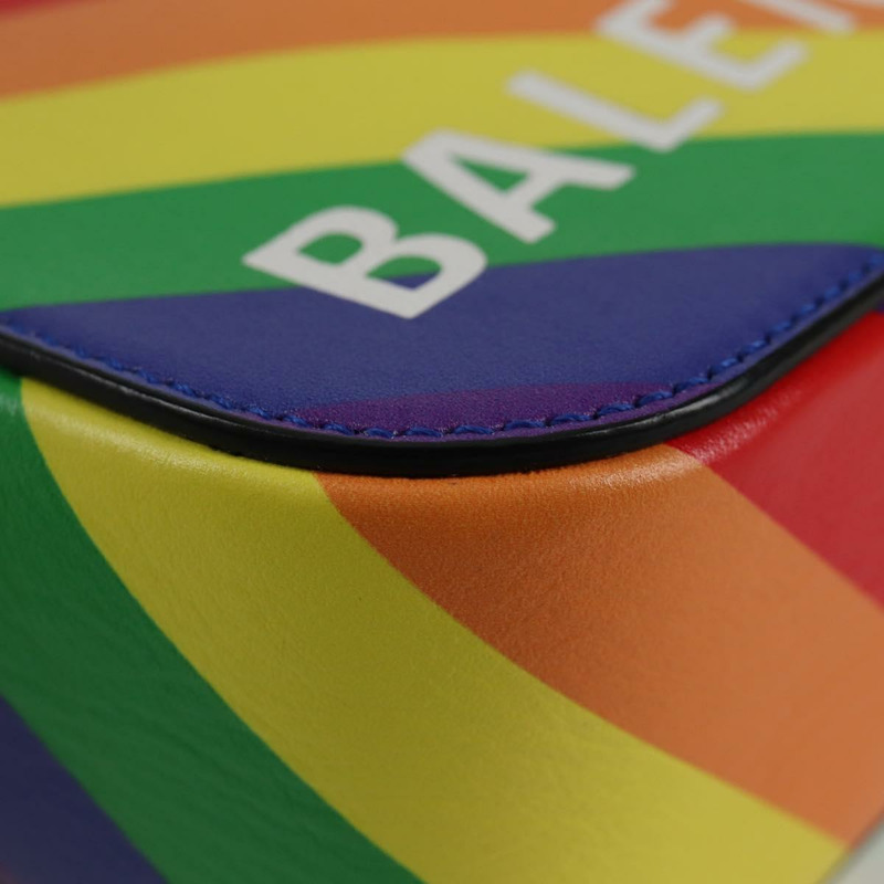 【日本直送】BALENCIAGA XS 相機包 單肩包 皮革 彩虹色 558171 正品 120939M-13