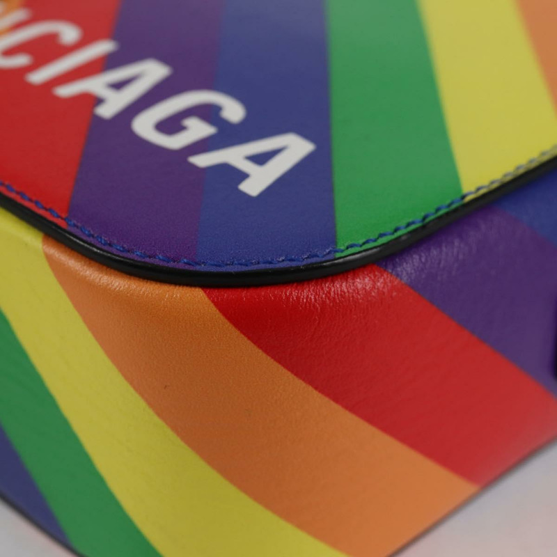 【日本直送】BALENCIAGA XS 相機包 單肩包 皮革 彩虹色 558171 正品 120939M-14