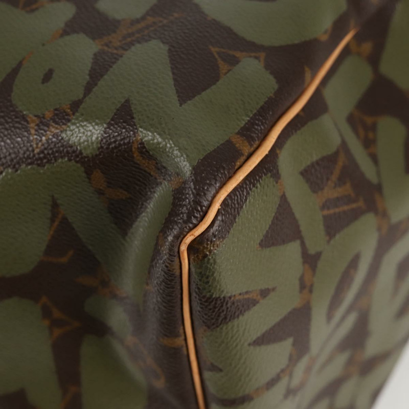 【日本直送】路易威登 Monogram Graffiti Keepall 50 波士頓包 卡其色 M92196 正品 115621AM-15
