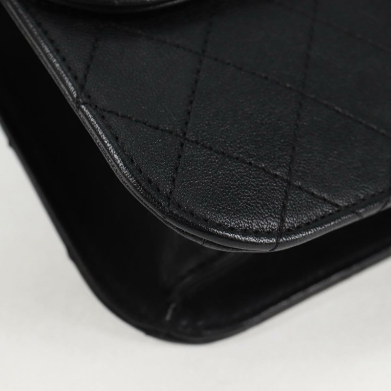 【日本直送】香奈兒 Matelasse 鏈條單肩包 皮革 黑金 CC 正品 118140AM-14