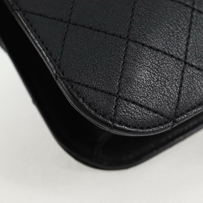 【日本直送】香奈兒 Matelasse 鏈條單肩包 皮革 黑金 CC 正品 118140AM-16