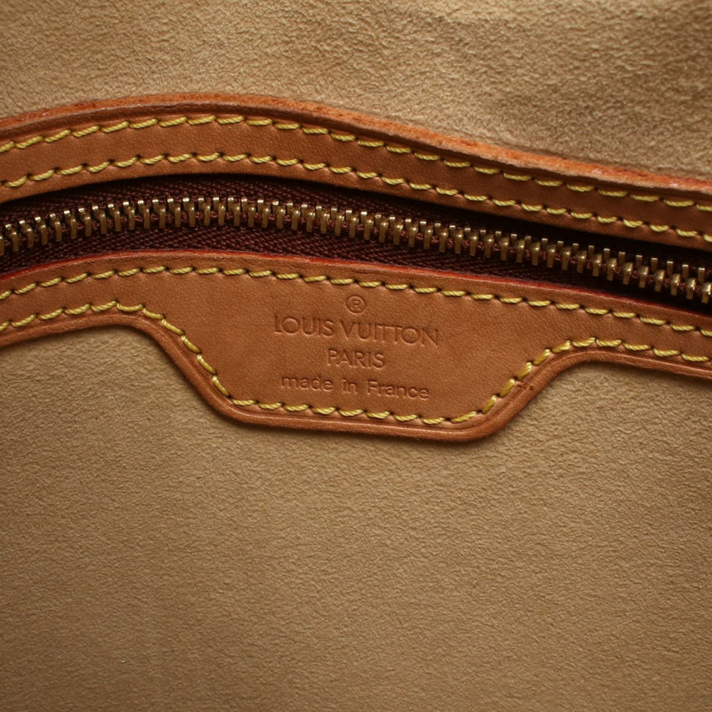 LOUIS VUITTON Looping GM Monogram 單肩包 M51145 PVC 塗層帆布皮革棕色二手女士包-3