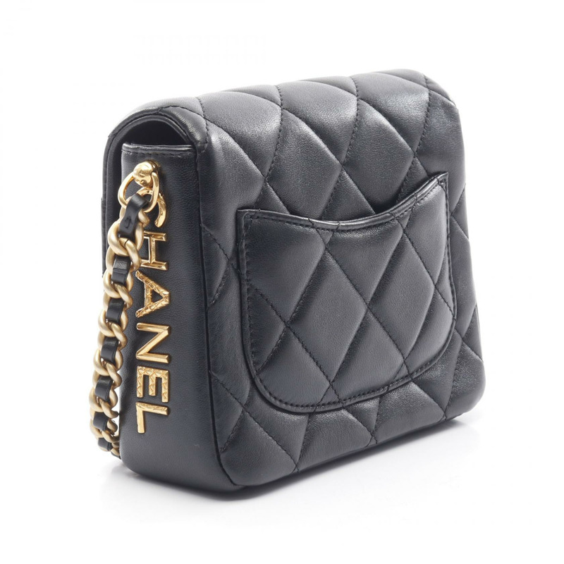 香奈兒 (CHANEL) 絎縫鏈條單背包 AS2733 羊皮黑色二手女士-1