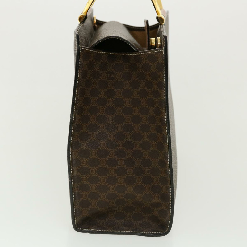 【日本直送】CELINE Macadam 帆布手提包 PVC 皮革棕色正品 am3558V-3