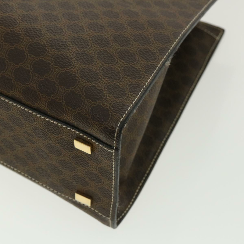 【日本直送】CELINE Macadam 帆布手提包 PVC 皮革棕色正品 am3558V-7