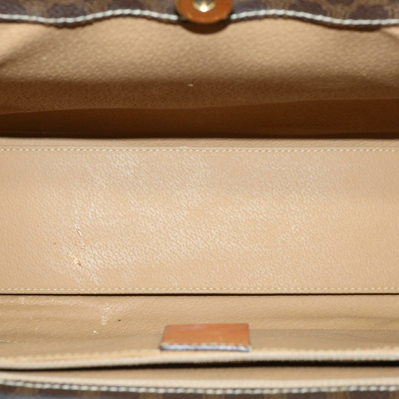 【日本直送】CELINE Macadam 帆布手提包 PVC 皮革棕色正品 am3558V-8