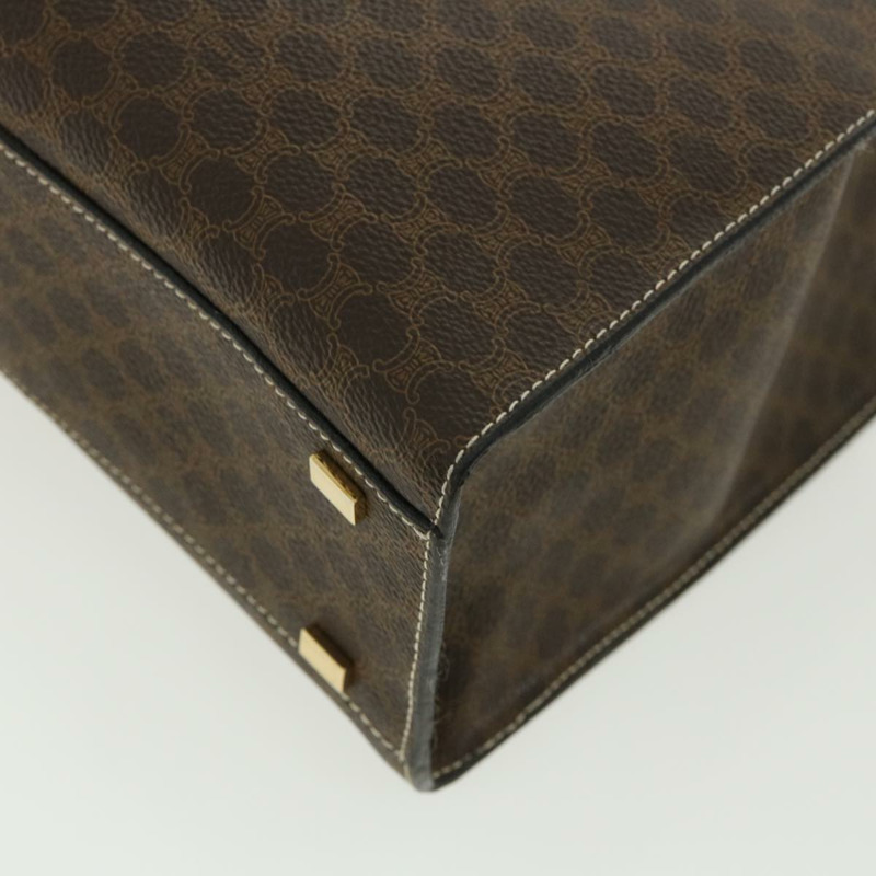 【日本直送】CELINE Macadam 帆布手提包 PVC 皮革棕色正品 am3558V-14