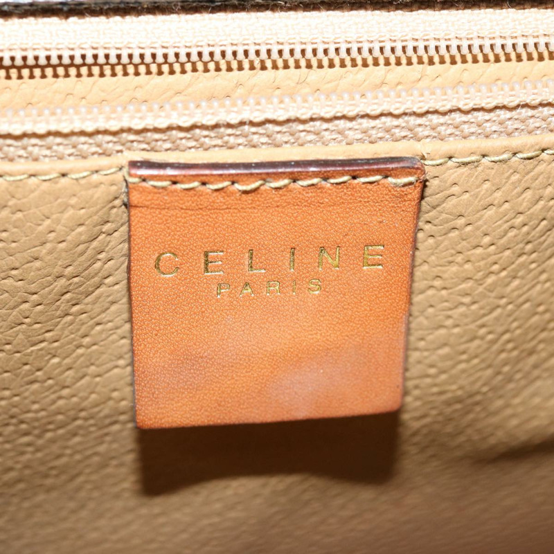 【日本直送】CELINE Macadam 帆布手提包 PVC 皮革棕色正品 am3558V-17