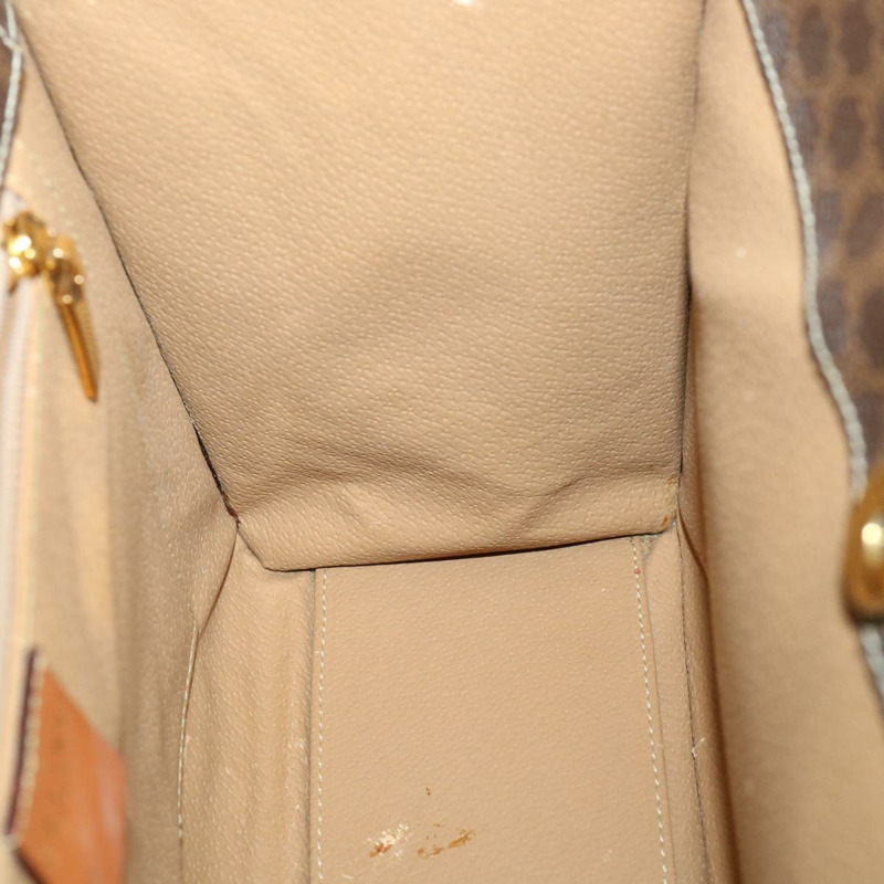 【日本直送】CELINE Macadam 帆布手提包 PVC 皮革棕色正品 am3558V-19