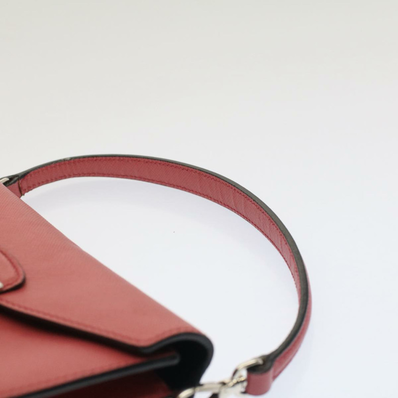 【日本直送】PRADA迷你手提包,Safiano皮革,兩用款,粉紅色,正品 am4942V-13