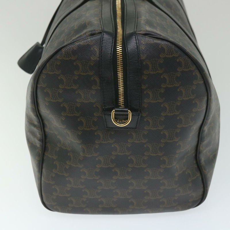 【日本直送】CELINE Triomphe帆布波士頓包 PVC皮革 兩用 黑色 Auth hk880V-2