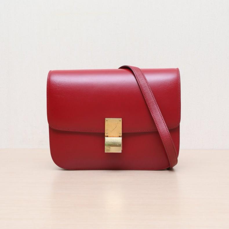 CELINE(思琳) Classic Box 中號 紅色 金扣-0