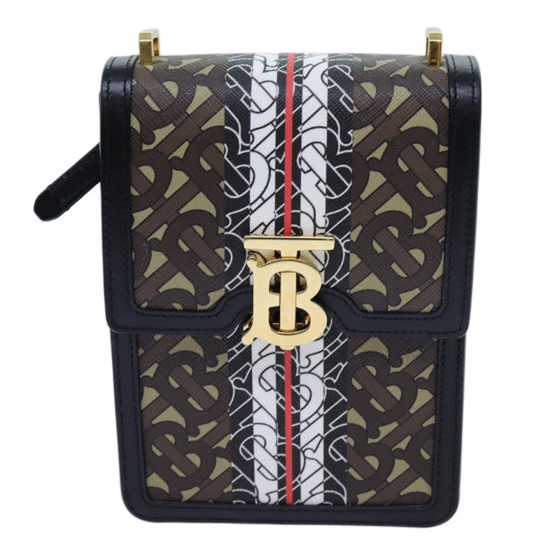 【日本直送】BURBERRY 單肩包 PVC 皮革 棕色 正品 70330AV-12
