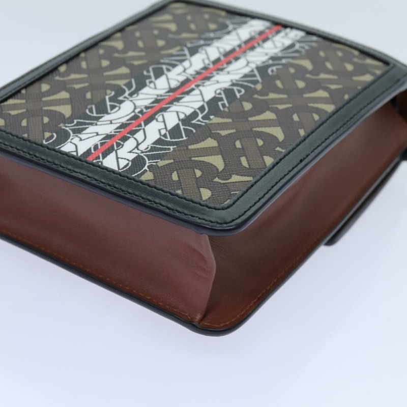 【日本直送】BURBERRY 單肩包 PVC 皮革 棕色 正品 70330AV-14