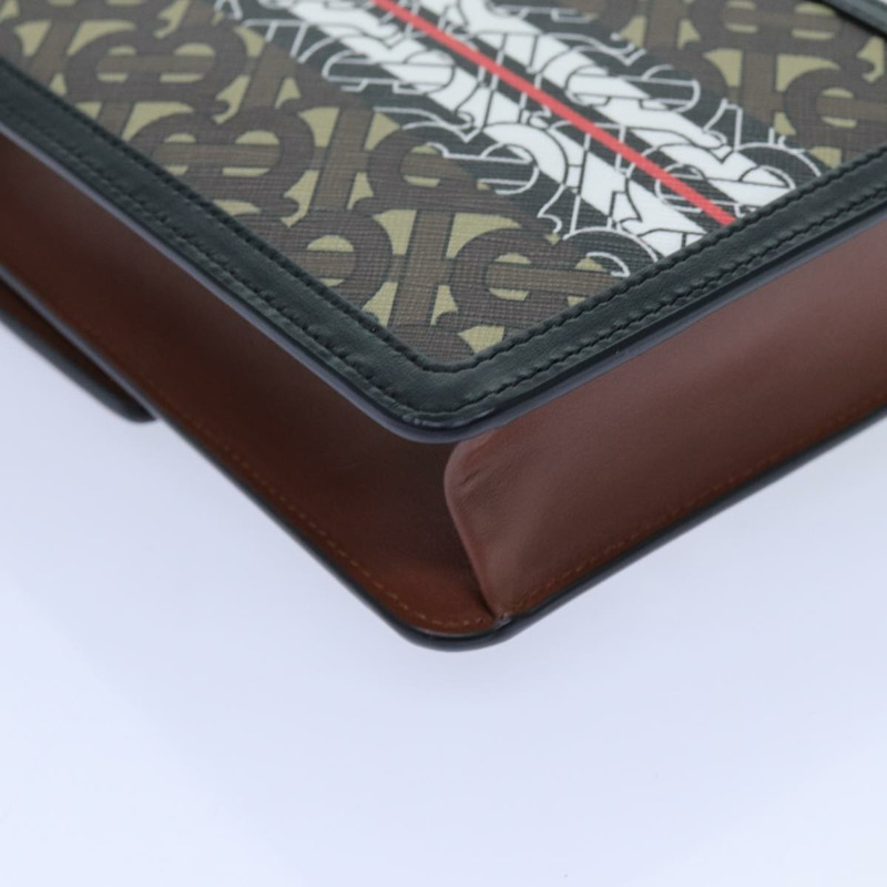【日本直送】BURBERRY 單肩包 PVC 皮革 棕色 正品 70330AV-15