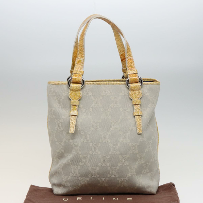 【日本直送】CELINE Macadam 帆布托特包 黃色 淺藍色 正品 bs15626V-11