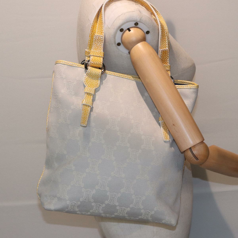 【日本直送】CELINE Macadam 帆布托特包 黃色 淺藍色 正品 bs15626V-23