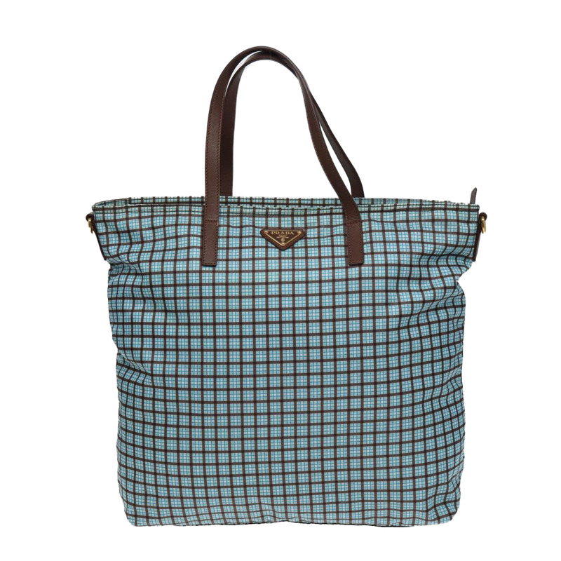 【日本直送】PRADA 尼龍雙肩手提包 淺藍色 B2600G 正品 80981V-12