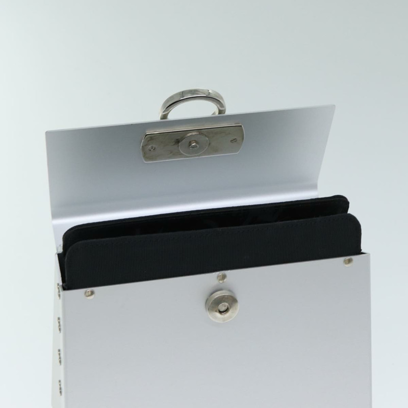 【日本直送】Salvatore Ferragamo Gancini 手提包 不鏽鋼 銀色 正品 81633AV-8