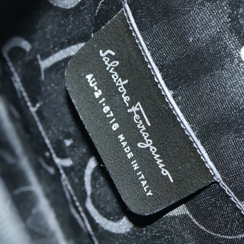 【日本直送】Salvatore Ferragamo Gancini 手提包 不鏽鋼 銀色 正品 81633AV-10