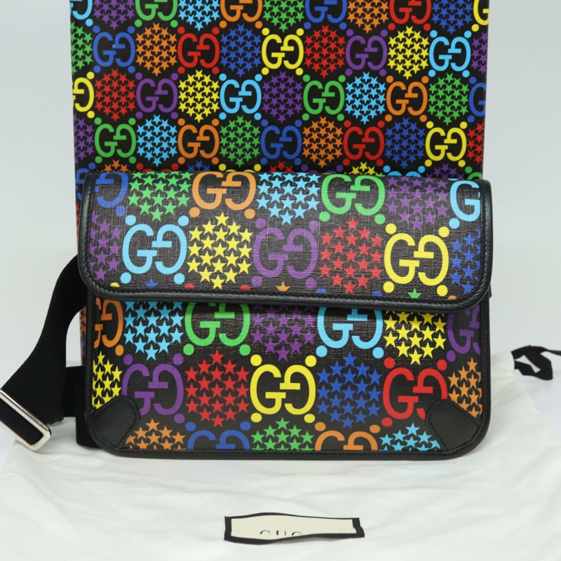 【日本直送】GUCCI GG 迷幻斜背包 PVC 皮革 多色 598113 正品 am6503A-11
